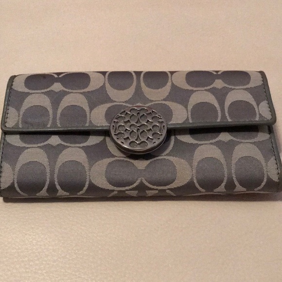 Coach Handbags - Coach Grey / silver Wallet